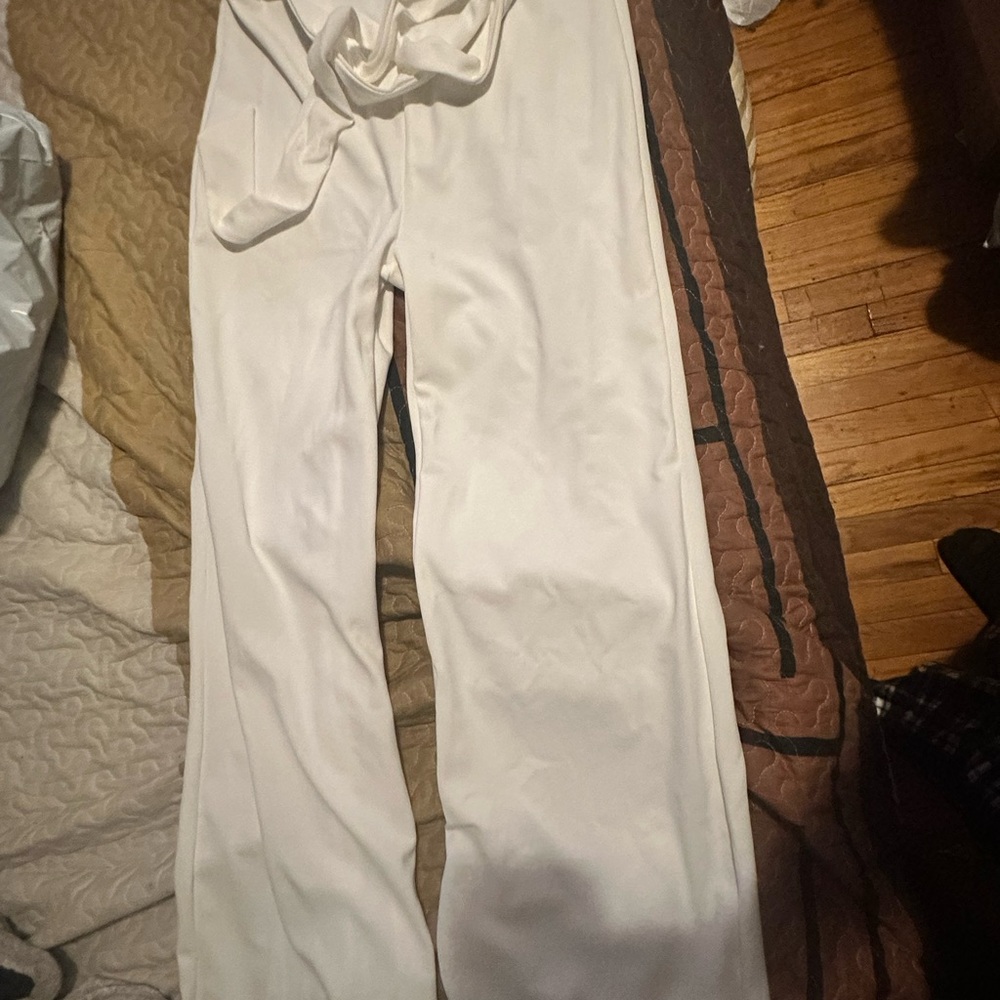 Windsor White Wide-Leg Pants
